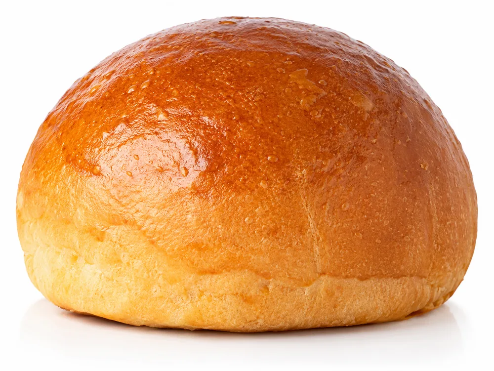 Bun classico per hamburger, lucido e dorato